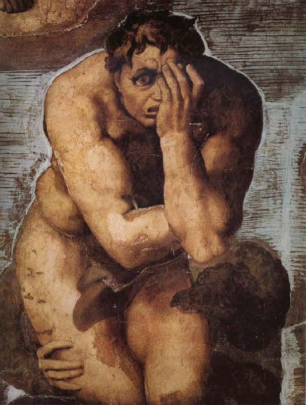 Michelangelo Buonarroti Damned soul descending into Hell China oil painting art